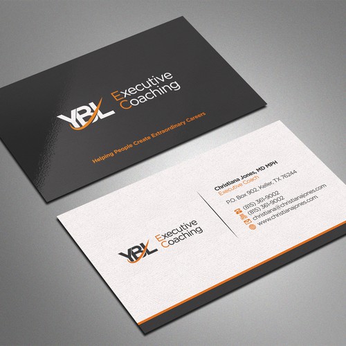 Create a high end business card for executive coaching ...