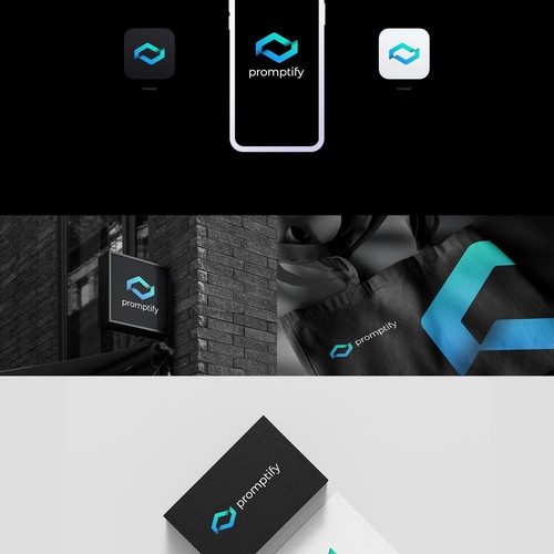 Modern, Simple and Sleek Logo for Promptify.com Design by VisibleGravity™