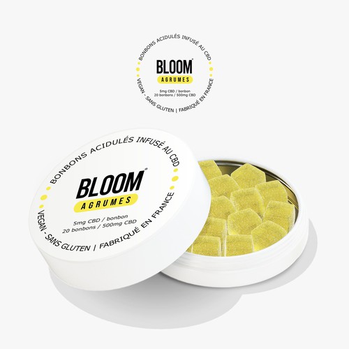 BLOOM CBD Gummies need his new packaging Design by JasmoroGraphic