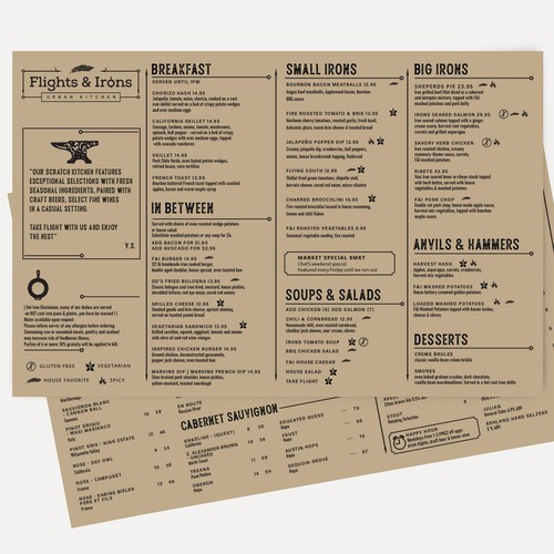 Refresh Menu Design for Local Wood Fired Kitchen Design by Nevermura