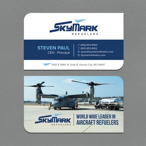 Need business card redesign for Aircraft Truck Fueling company Design by CurveSky™ ☑️