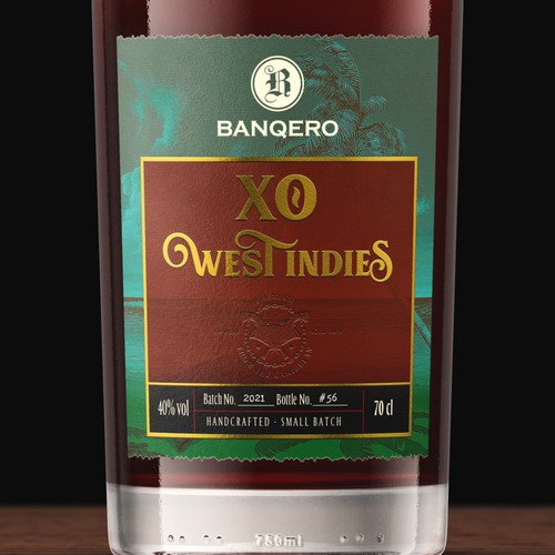 Design the labels of a whole new range of double aged RUM from the CARIBBEAN Diseño de sam2305