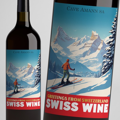 SWISS WINE for tourists Design by Windmill Designer™