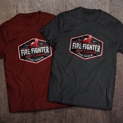GUARANTEED: Create a bold imagery & font logo for Fire Fighter Sales & Service Design by Siv.66
