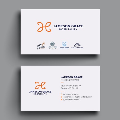 Create a modern and clean business card for a parent company with 4 subsidiaries Design by Hasanssin