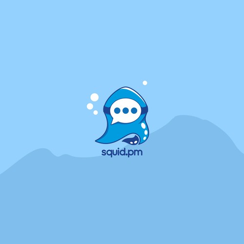 Design a squid logo for a messaging app/website/social network Design by DJstudio