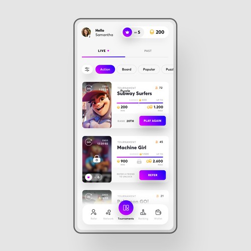TORNO Contest: Designing the Ultimate Gaming App Home Screen Design by Minimal D