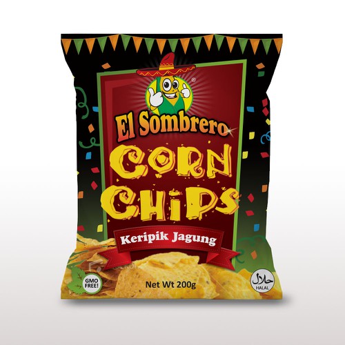 Label for El Sombrero's corn chips Design by Priyo