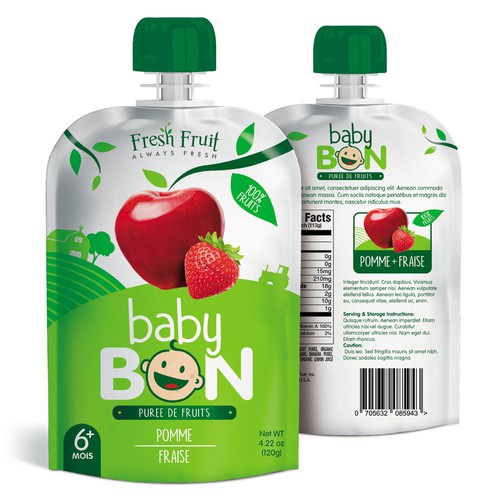 Baby Fruit Puree packaging | Product packaging contest