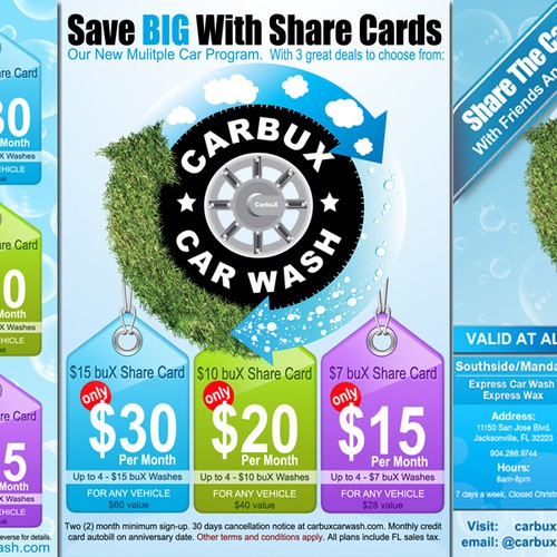 Help CarbuX Car Wash with a new postcard or flyer Design by VisualMedia
