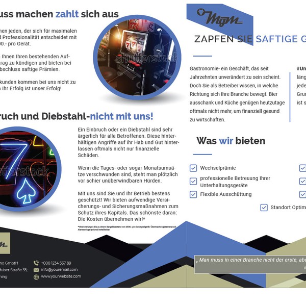 Design by Sorina Weber titled "Slot Machine Brochure"