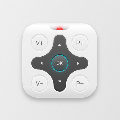 Remote control icon for iOS app Design by lks--
