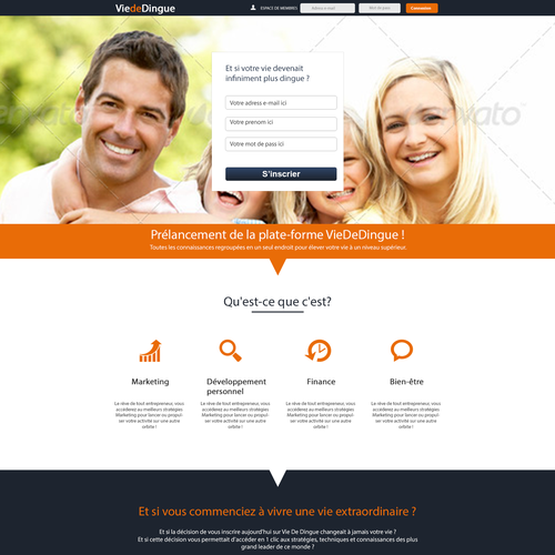 Landing page design contest entry by Eds Designs