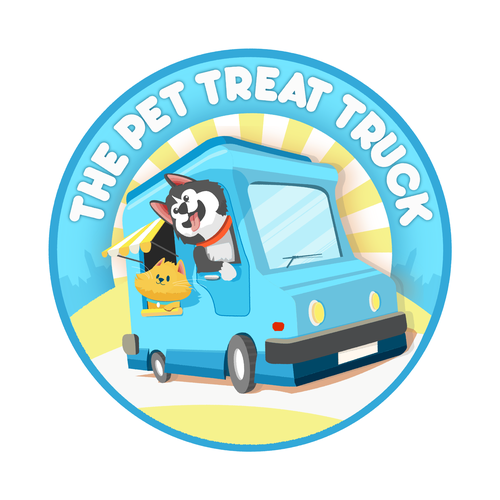 Design a cute/cartoon logo for our dog food truck! Design by m.savanovic