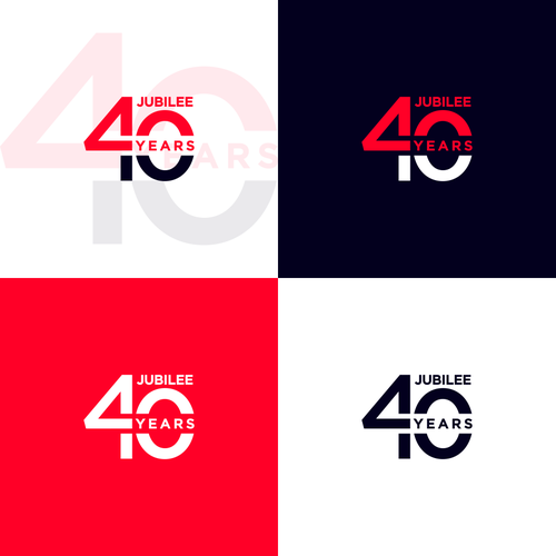 Looking for a modern, expressive 40 years jubilee logo Design by WaksArt©