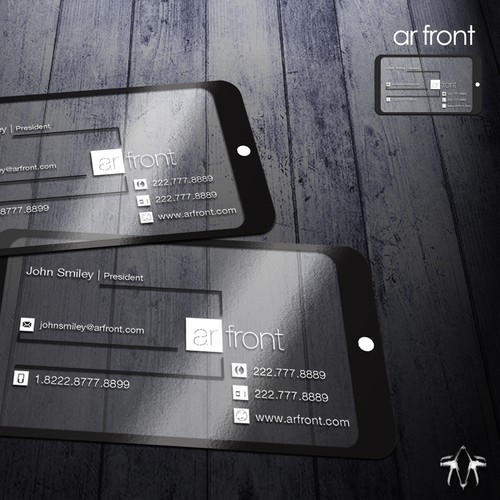 Business card design for high tech company Design by sadzip