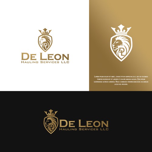 "Create a Premium Luxury Brand Identity for De Leon Hauling Services LLC" winning PowerPoint template