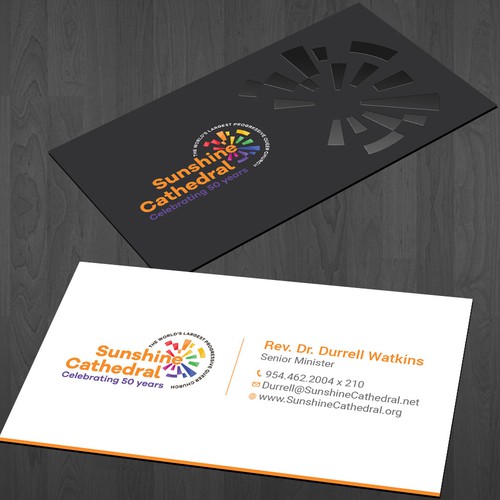 Business Card for Growing Progressing LGBTQ Church Design by a r t  ^ s t a r