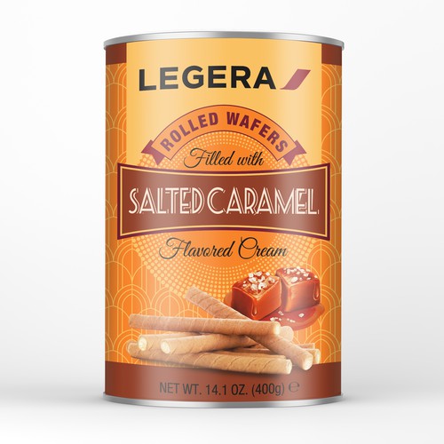 LEGERA Wafer Rolls Pack 125 gm - Salted Caramel Design by Nirmana92