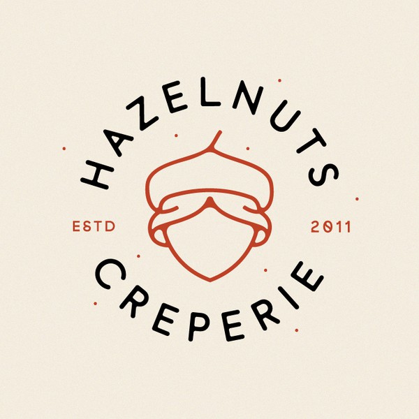 Minimal and Cute logo for a Creperie