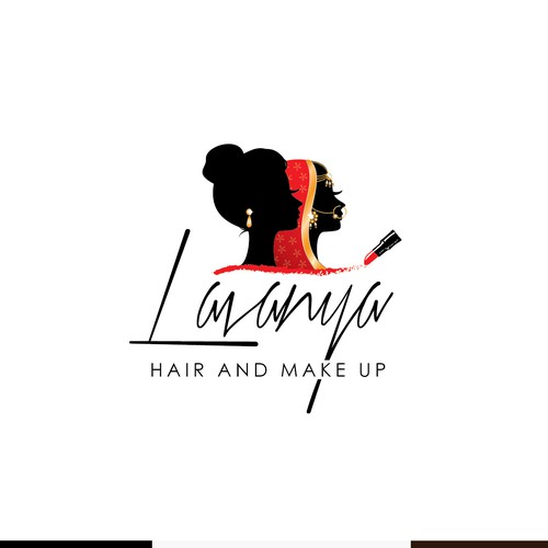 Indian/Western - Hair and Make up logo Design by WiBBy