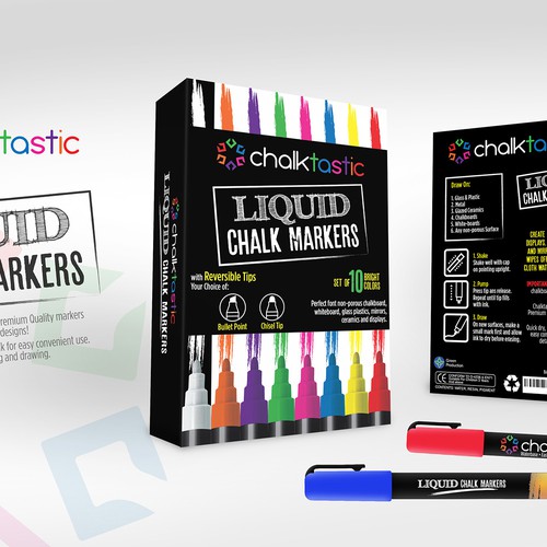 Create a new box design for my liquid chalk pens!, Product packaging  contest