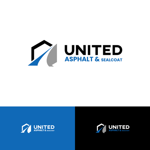 Abstract construction style logo for asphalt sealcoating business Design by Rekker