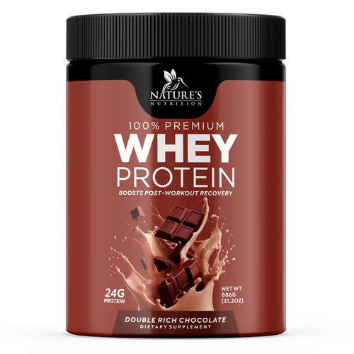 Tasty Whey Protein Chocolate Design Needed for Nature's Nutrition Design réalisé par GenScythe