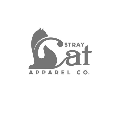 Logo for Stray Cat Apparel Co. - Clothing brand that donates 100% to saving cats! Design by KaruZone