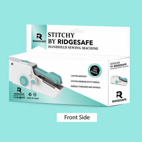 Create Packaging for Moden Handheld Sewing Machine Design by LA Designs.