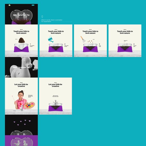 Visual Appealing landing page that shows off Kids Terrarium Toy Product Design by Heruka ✅