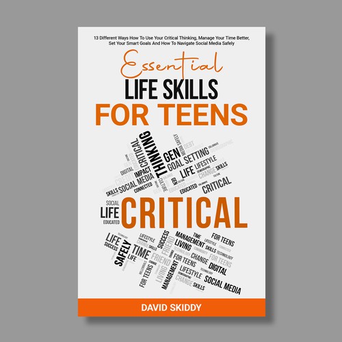 A powerful ebook cover for Essential Life Skills For Teens Design réalisé par The Cloud Digital