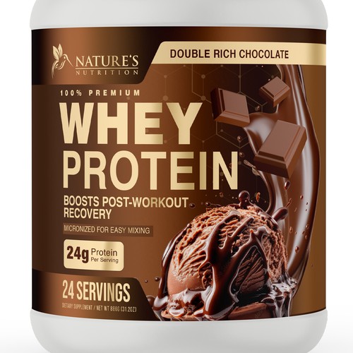 Tasty Whey Protein Chocolate Design Needed for Nature's Nutrition Design réalisé par UnderTheSea™