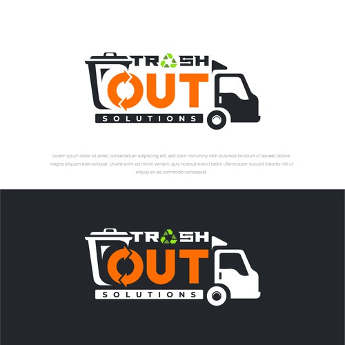 truck and company brand logo Fun and professional. Would like to incorporate a truck or trash can in the design Design by smitadesign