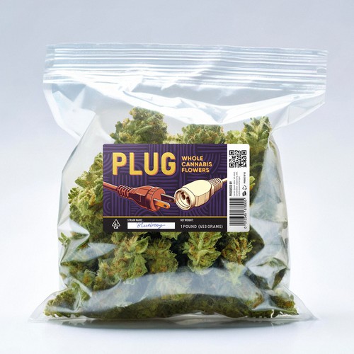 Design an urban looking label for a cannabis street brand that specializes in bulk flower sales Design by c.art.e blanche