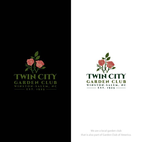 Create A Timeless Twin Roses Logo For Twin City Garden Club