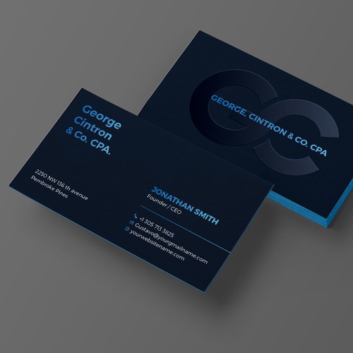 George, Cintron & Co. CPA - Business Card Design réalisé par Rakibh