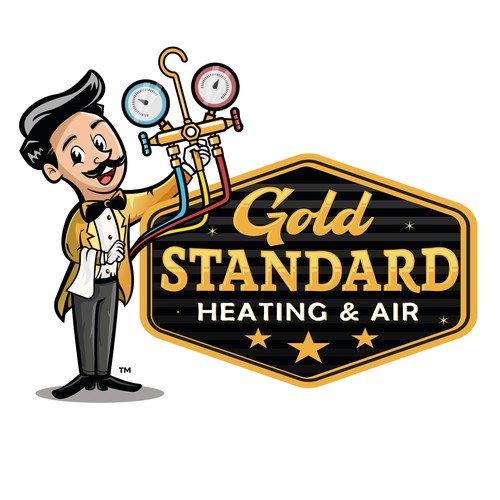 Powerful and Charming Character logo for an Heating and Air Company Design by Bezzot!design