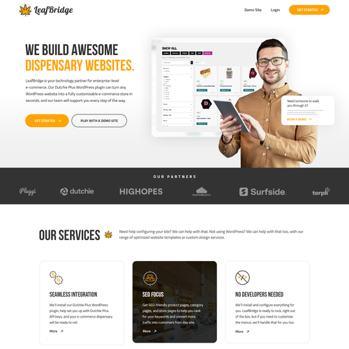 LeafBridge Homepage Re-Design Contest! Design by Pinku