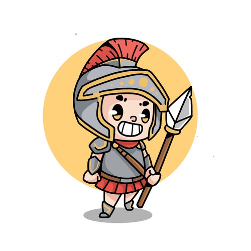 Warrior Mascot Design by olgood