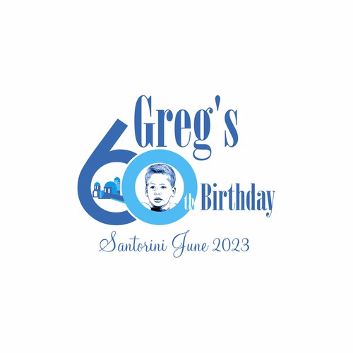 Greg's 60th Birthday - Santorini June 2023 Design by Adides