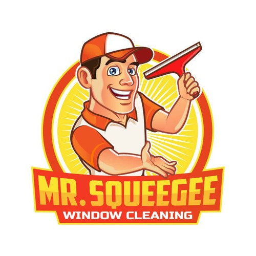 I need a playful logo for my business Mr. Squeegee Design by GAGU