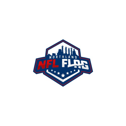 Enticing youth sports nfl flag league shield, Logo design contest