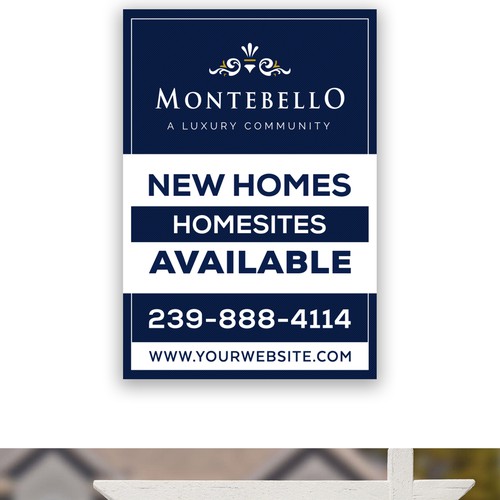 Upscale and Sophisticated New Homes for Sale - Signage Design by GraphicVersa