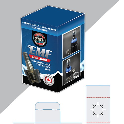 Artwork Design for Automotive Ball Joint Packaging Design by TheThreeMedia