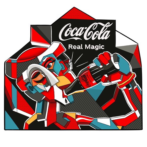 Artistic mural design for Coca-Cola Zero in Brussels Design by BrianCarreno™