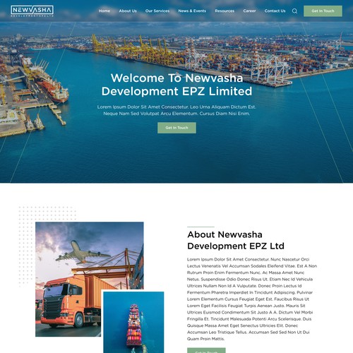 We need a web design for an Export Processing Zone in Kenya Design by Irshad 786