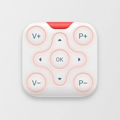 Remote control icon for iOS app Design by lks--