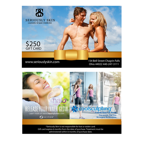 Holiday gift card design for a Cosmetic Medicine practice Design by Noraunik