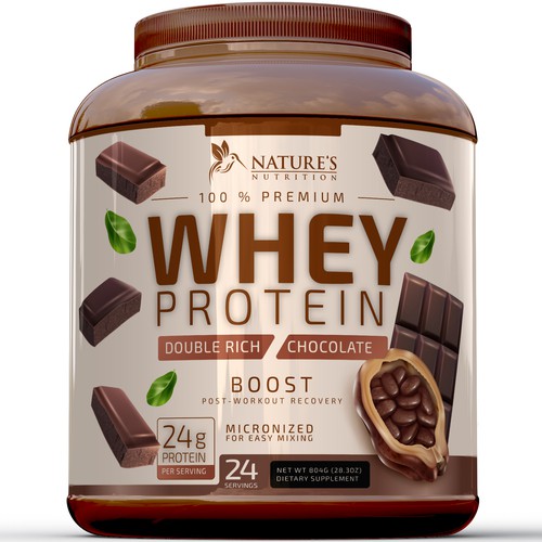 R O S H I NさんのTasty Whey Protein Chocolate Design Needed for Nature's Nutritionデザイン